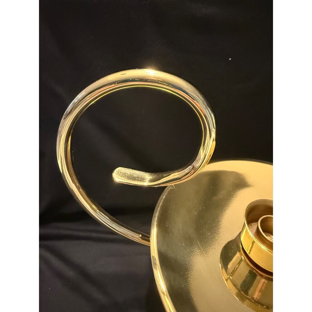 Large Vintage Baldwin Forged In America Brass Pillar Candle Holder Handle - Picture 2 of 4